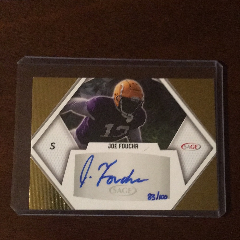Joe Foucha autographed football card